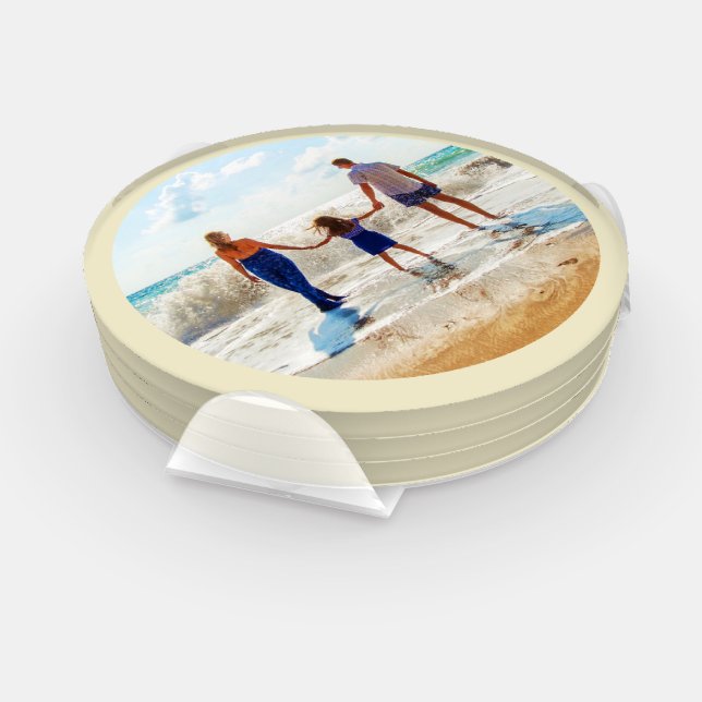 4 Photo Coaster Set Template Tan Frame (Set)