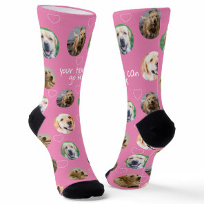 4 Photo collage and text template custom made Socks