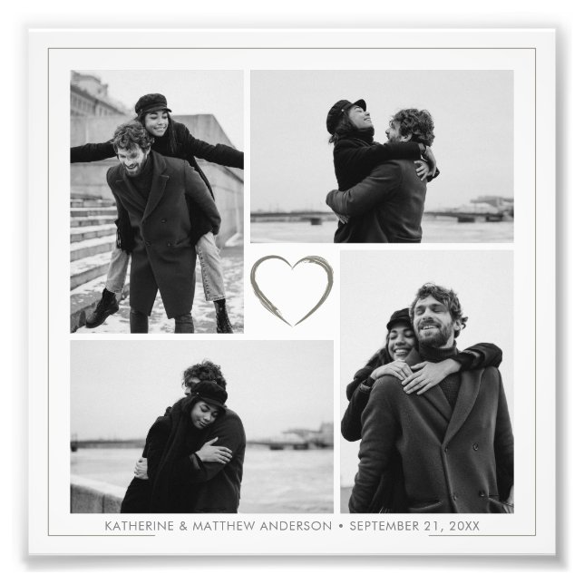4 Photo Collage Anniversary Photo Enlargement (Front)