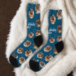 4 Photo Collage Best Daddy Ever Socks<br><div class="desc">4 Photo Collage Template Make Your Own Fun pair of socks - featuring the words 'Best Daddy Ever' perfect for fathers day or any day to show how much you love your father - socks from Ricaso - With scattered love heart details - available in different colors in store</div>