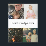 4 Photo Collage Best Grandpa Ever Postcard<br><div class="desc">4 Photo Collage Best Grandpa Ever Postcard</div>