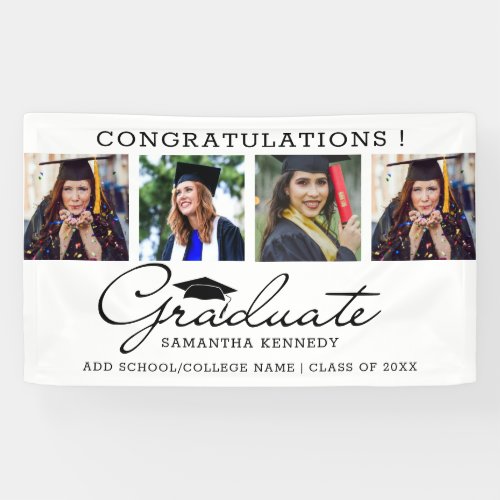 4 Photo Collage Congrats Graduate 2023 Graduation Banner