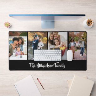 4 Photo Collage Custom Gift Desk Mat
