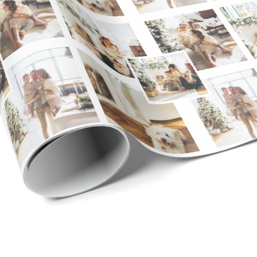 4 Photo Collage Custom Personalized Wrapping Paper