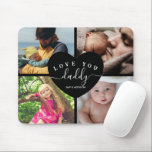 4 Photo Collage Custom Text Personalized Daddy  Mouse Pad<br><div class="desc">4 Photo Collage Custom Text Personalized Daddy</div>