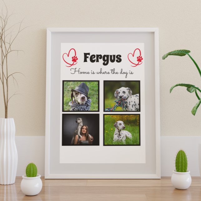  4 photo collage - customized pet family memory poster (Creator Uploaded)