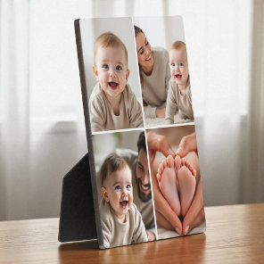 4 Photo Collage Cute Baby Picture Instagram Plaque