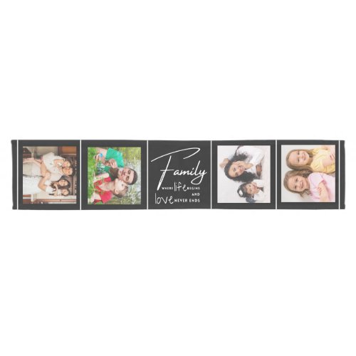 4 Photo Collage Family Love Quote Black 