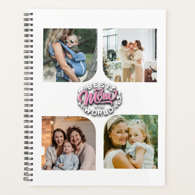 4 Photo Collage Family Memory Mother's Day Planner (Front)