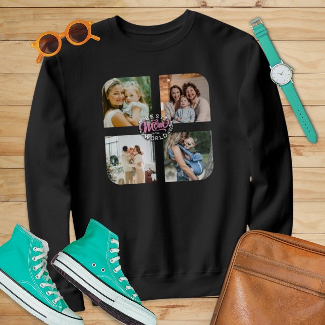 4 Photo Collage Family Memory Mother's Day Sweatshirt (Creator Uploaded)
