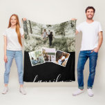 4 Photo Collage Family Personalized Fleece Blanket 4 Photo Collage Family Personalized Fleece Blanket