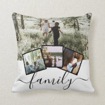 4 Photo Collage Family Personalized Throw Pillow 4 Photo Collage Family Personalized Throw Pillow