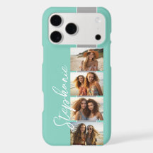 4 Photo Collage Film Strip Name - CAN edit COLOR