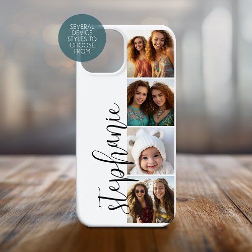4 Photo Collage _ Film Strip with Handwritten Font Case_Mate iPhone 14 Case