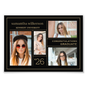 4 Photo Collage Graduation Photo Enlargement Print