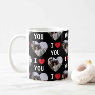 4 Photo Collage I Love You Coffee Mug