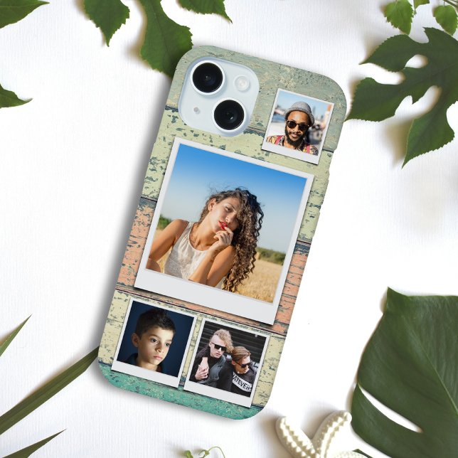 4 Photo Collage Iphone Case (iPhone case with personalized phot template.)