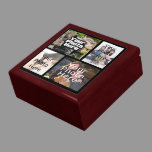 4 Photo Collage Keepsake Wood Jewelry/Valet Box