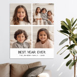 4 Photo Collage Minimalist - Best Year Ever Poster<br><div class="desc">Use your favorite photo or pictures to make a fun keepsake to share with friends. A minimalist design with only snapshots and a text block.</div>