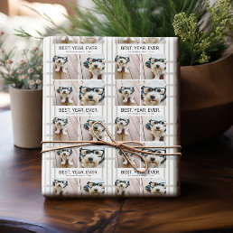 4 Photo Collage Minimalist - Best Year Ever Wrapping Paper