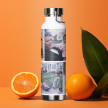 4 Photo Collage - Modern Minimalist Photos Only Water Bottle<br><div class="desc">Add 4 photos to this fun photo montage. This design includes 4 photos that cover the entire bottle design area. 
Use your favorite photo or pictures to make a fun keepsake to share with friends.</div>