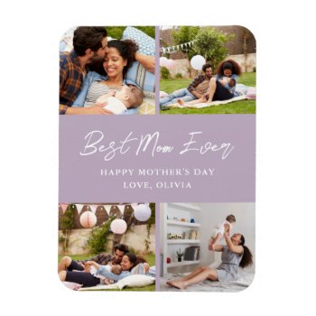 4 Photo Collage Mother's Day Gift Magnet by rileyandzoe at Zazzle