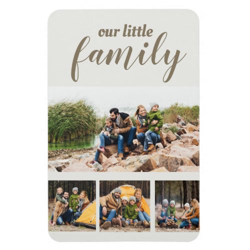 4 Photo Collage Our Little Family Refrigerator Magnet