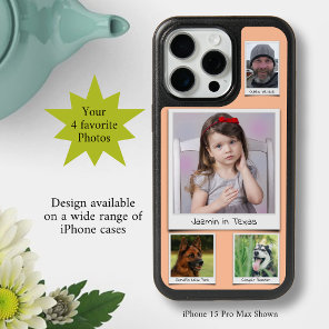 4 photo Collage Peach iPhone 15 Pro Max Case