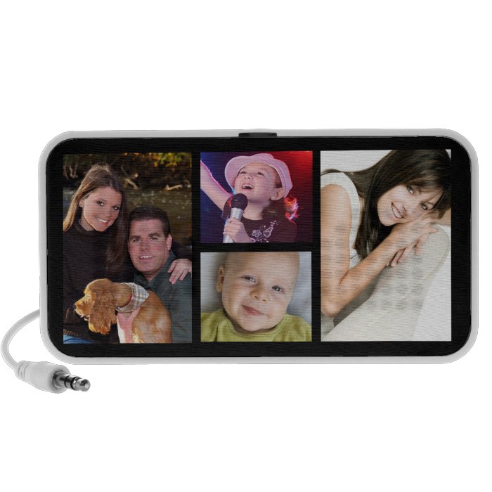 4 Photo Collage Personalized Desktop Speaker