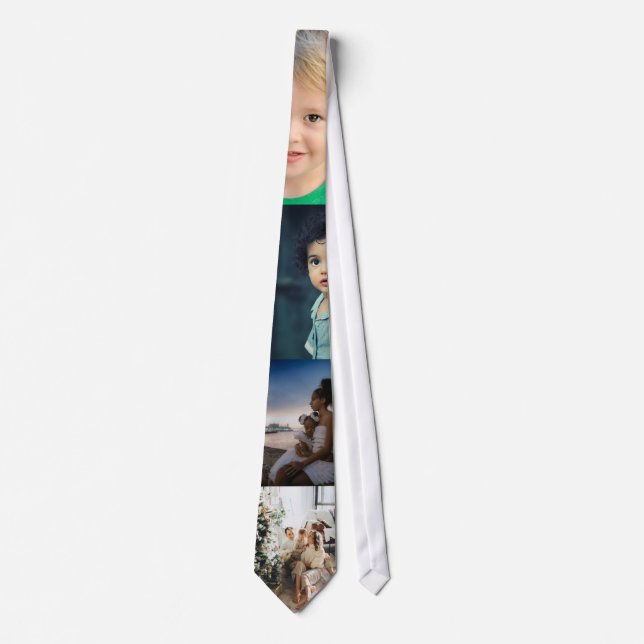 4 Photo Collage Personalized Neck Tie (Front)