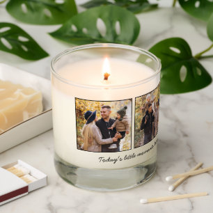 4-Photo Collage Personalized Photo Scented Candle