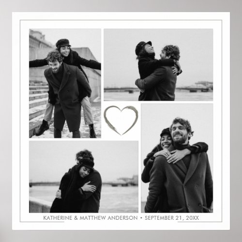 4 Photo Collage Personalized Wedding Anniversary