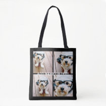 4 Photo Collage - PICK YOUR BACKGROUND COLOR Tote Bag 4 Photo Collage - PICK YOUR BACKGROUND COLOR Tote Bag