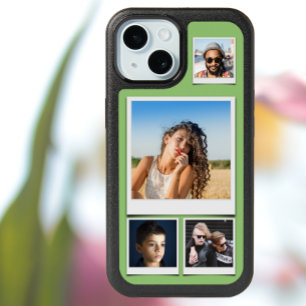 4 Photo Collage Pistachio Green Otterbox iPhone 15 Case