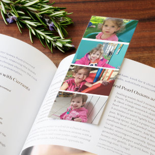 4 Photo Collage Simple Elegant Picture  Bookmarks