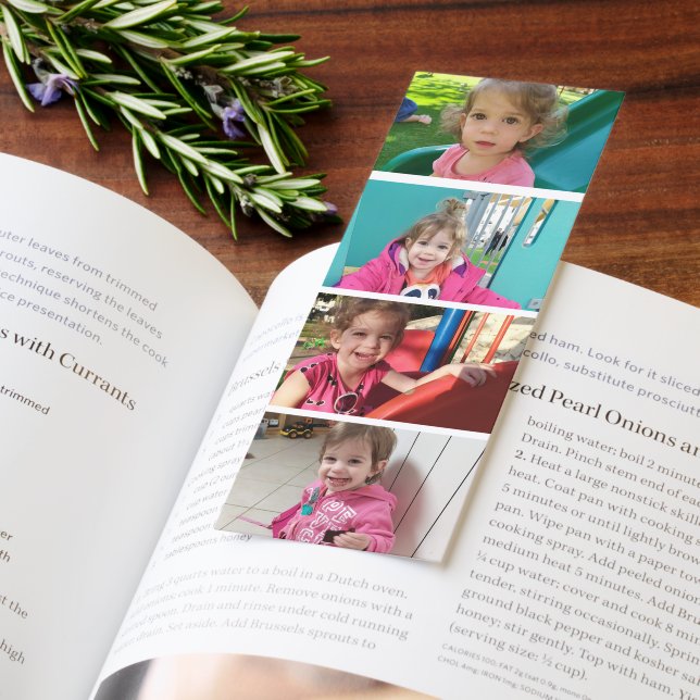 4 Photo Collage Simple Elegant Picture  Bookmarks (Book)