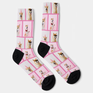4 Photo Collage Template Make Your Own Dog Themed Socks