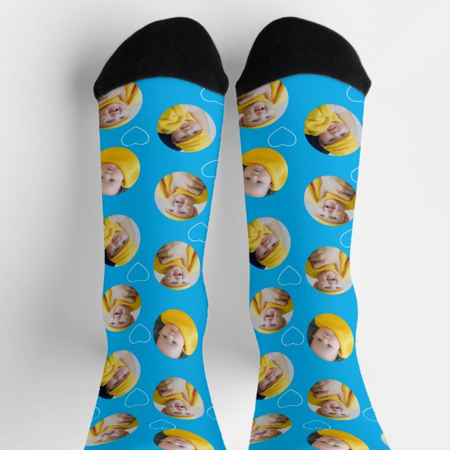 4 Photo Collage Template Make Your Own Fun Socks (Top)