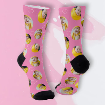 4 Photo Collage Template Make Your Own Fun Socks by Ricaso at Zazzle