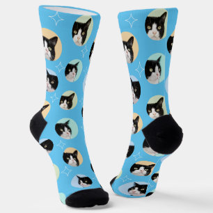 4 Photo Collage Template Make Your Own Light Blue Socks