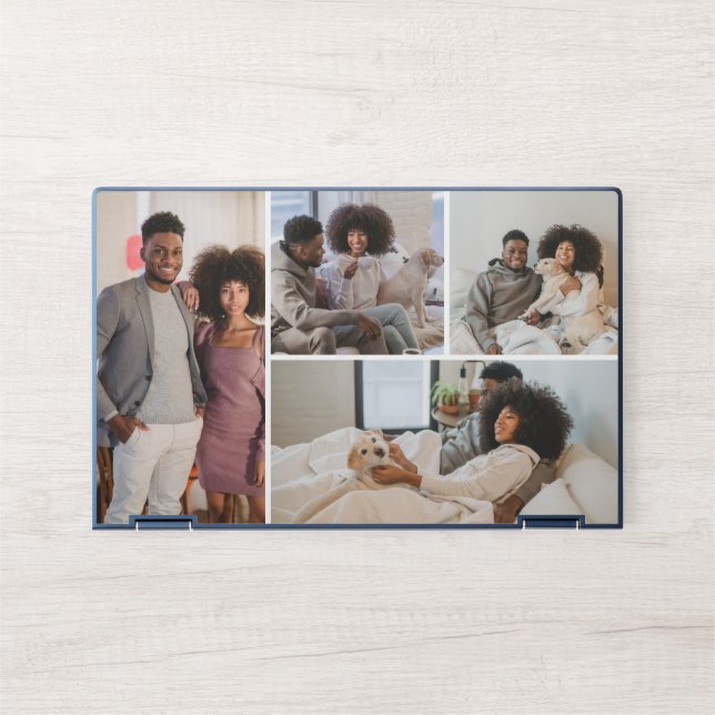 4 Photo Collage Template Personalized HP Laptop Skin (Front)