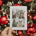 4 Photo Collage Typewriter Minimalist Christmas  Holiday Card<br><div class="desc">Minimalist 4 Photo Collage Typewriter Typography Merry Christmas Holiday Card</div>