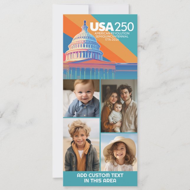 4 Photo Collage - USA 250 Capital Dome America Invitation (Front)