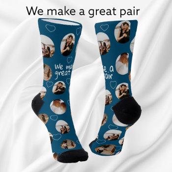 4 Photo Collage We Make A Great Pair Socks by Ricaso at Zazzle