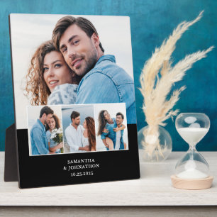 4 Photo Collage Wedding Anniversary Plaque