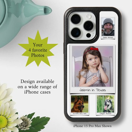 4 photo Collage White iPhone 15 Pro Max Case