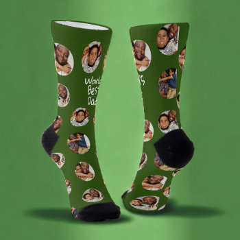 4 Photo Collage Worlds Best Dad Socks by Ricaso at Zazzle