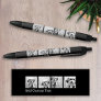 4 Photo Collage - you can change background color Black Ink Pen