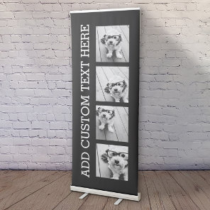 4 Photo Collage - you can change background color Retractable Banner