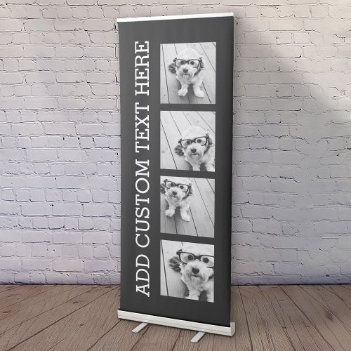 4 Photo Collage _ you can change background color Retractable Banner